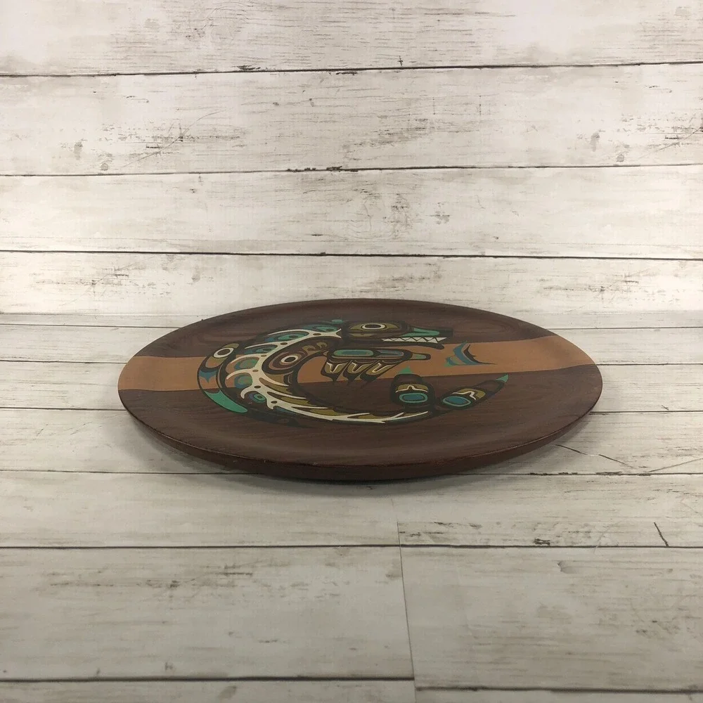 Panorama Products Western Red Cedar Killer Whale Wood Plaque Tray 12 Inch Canada